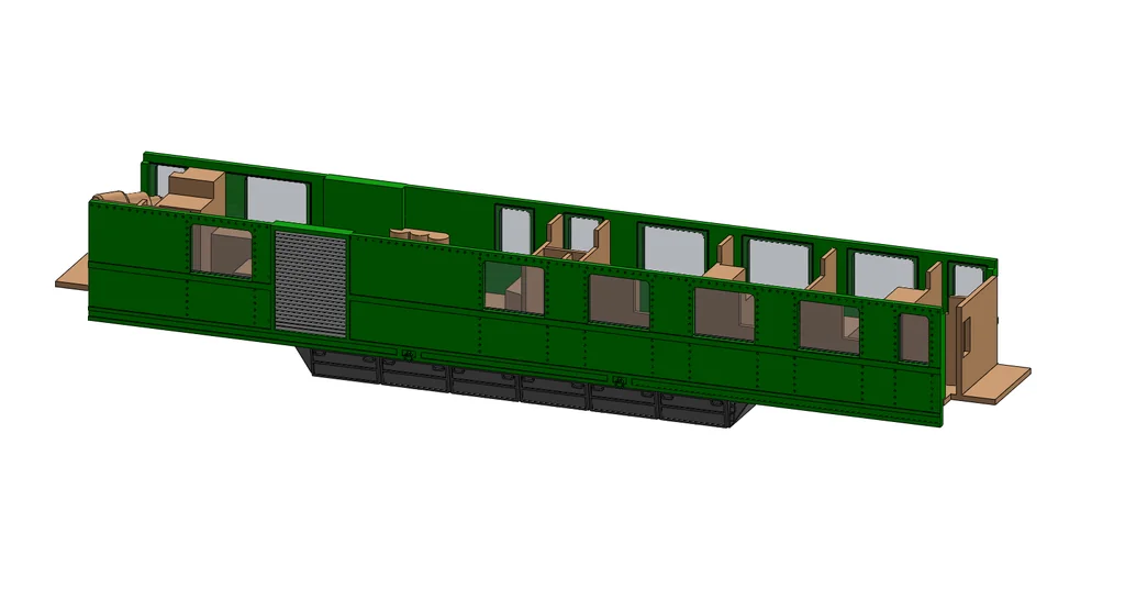 3D модель Модель HO SBB Schwertransport Begleitwagen - фото 2