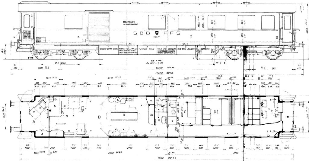 3D модель Модель HO SBB Schwertransport Begleitwagen - фото 3