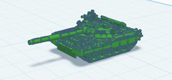 3D модель 3D-модель танка T80U - фото 1