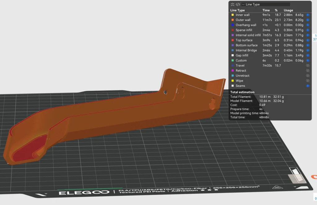 3D модель Elegoo CC2 - Безопорний жолоб - фото 3