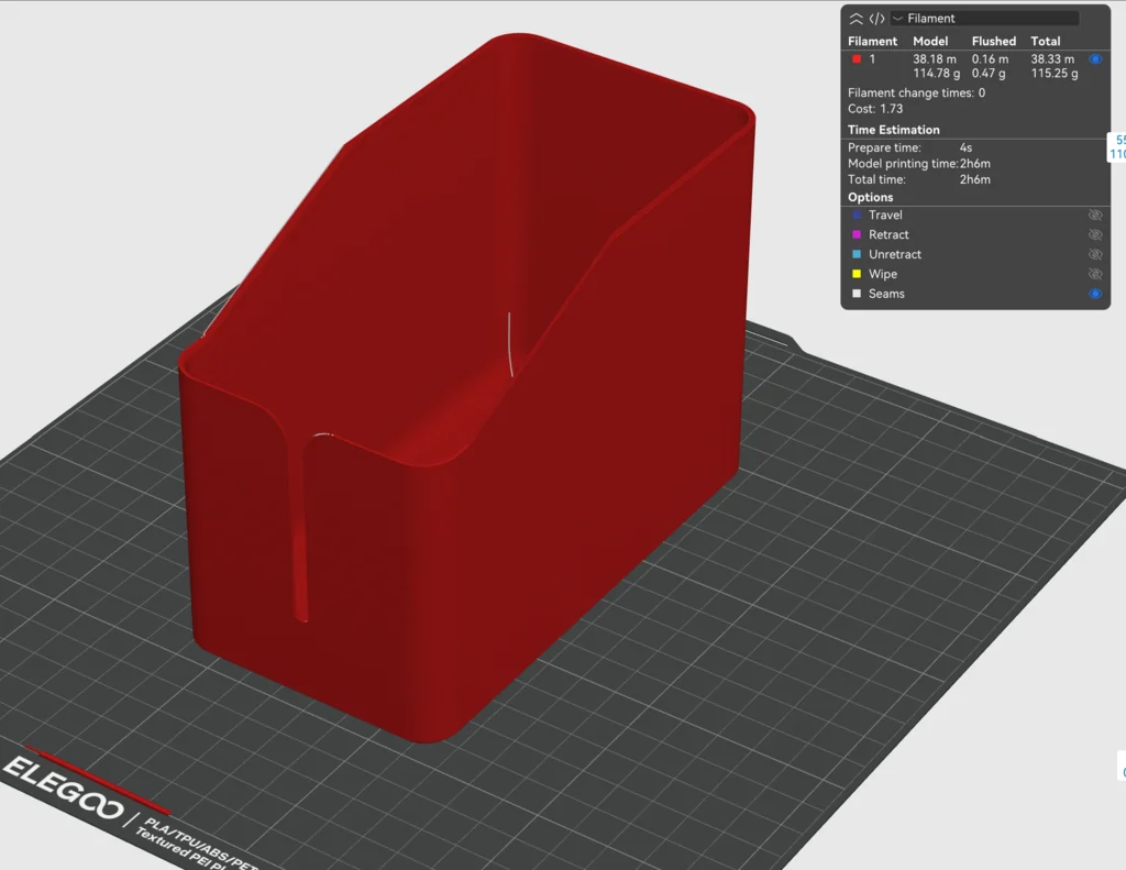 3D модель Elegoo CC2 - Безопорний жолоб - фото 7