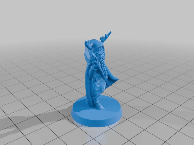 3D модель Миниатюра Frost Druid без поддержки - фото 3