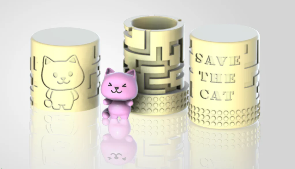 Кіт у лабіринті: інтерактивна 3D-модель