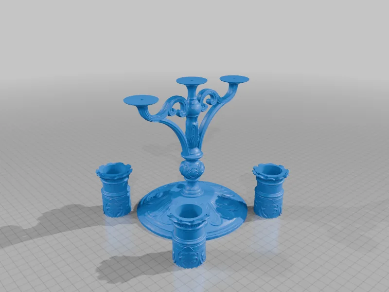 3D модель Лампочка-Подсвечник с 3 лампами E14 - фото 2