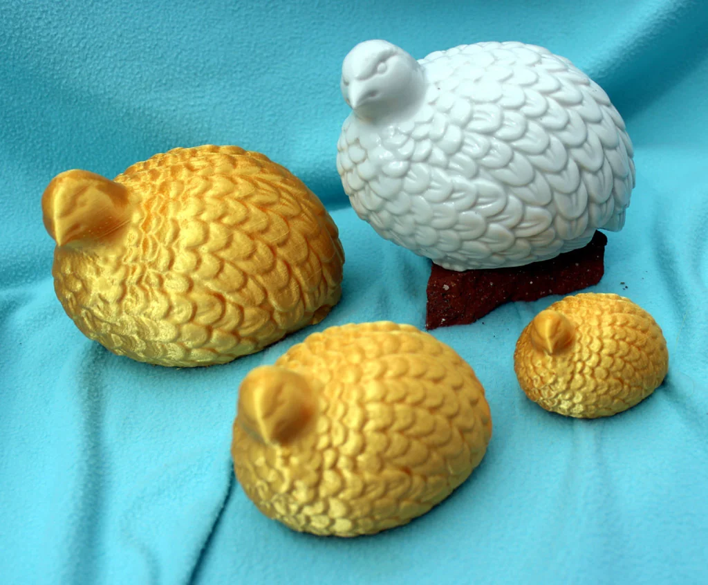 Фигурка перепела из фарфора