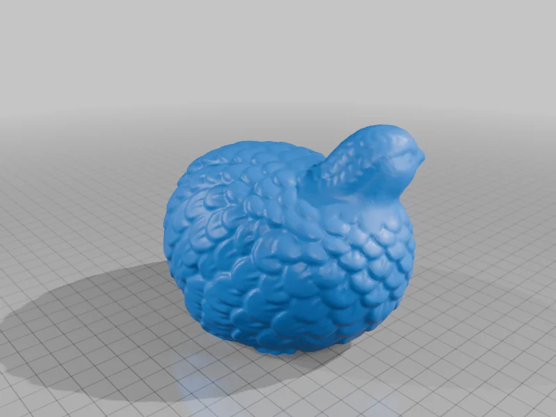 Фигурка перепела из фарфора