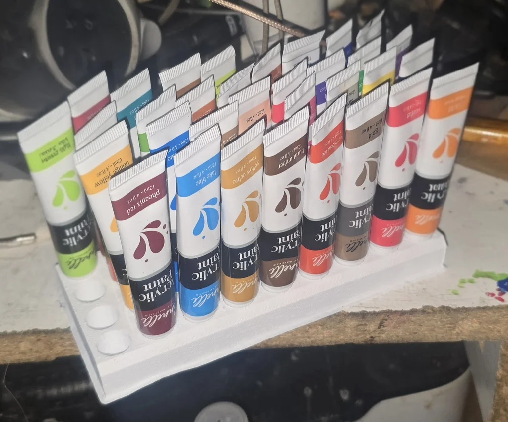 3D модель Органайзер для тюбиков акриловой краски - фото 1