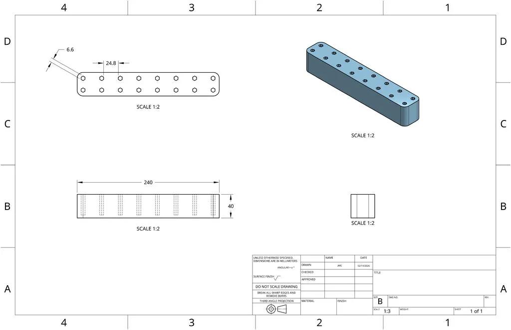 Органайзер для бит с шестигранным хвостовиком на 16 слотов
