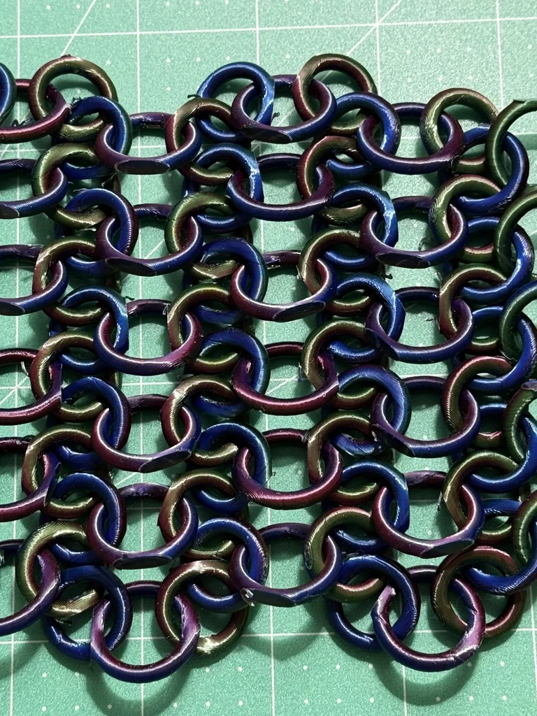 Кольчуга Печать на месте с круглыми звеньями