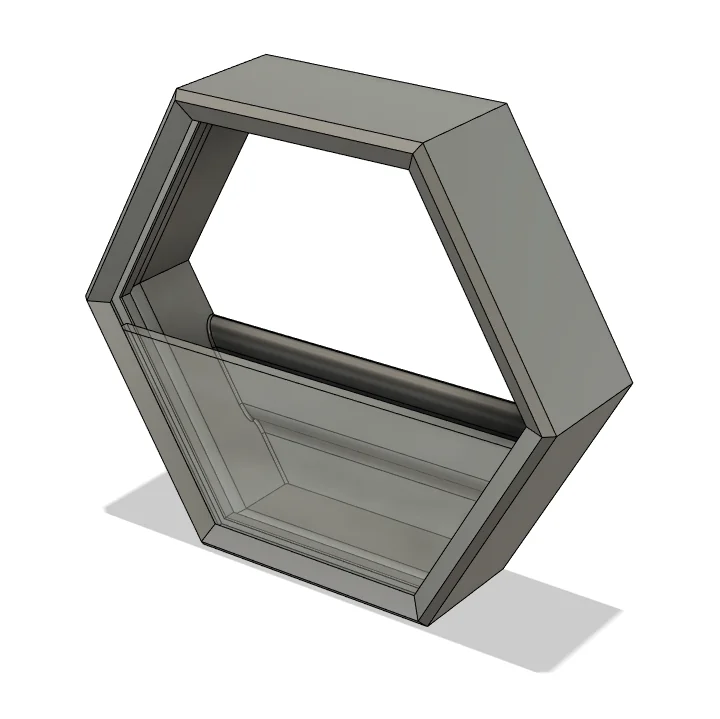 3D модель Шестигранный настенный вазон - фото 1