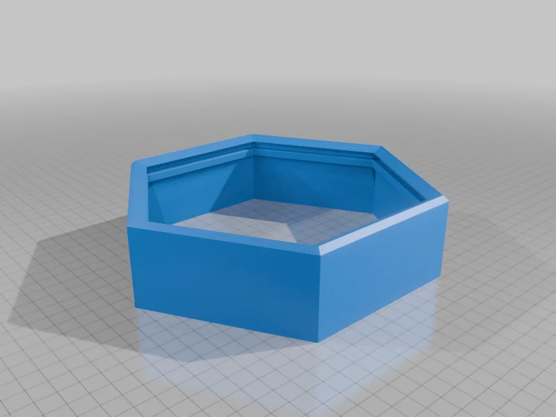 3D модель Шестигранный настенный вазон - фото 3