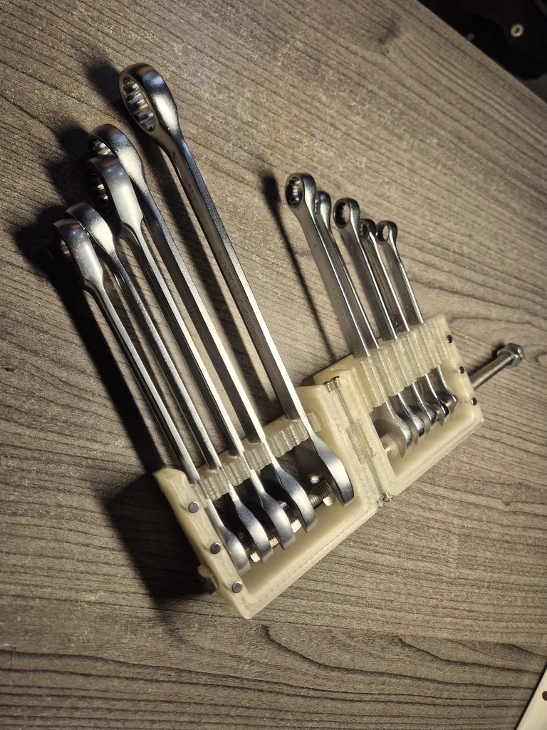 3D модель Портативный держатель для гаечных ключей (метрические 8-19 мм) - фото 1