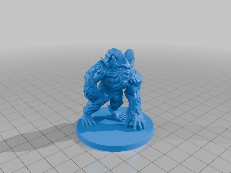 3D модель Миниатюра Йети без поддержки для FDM печати - фото 3