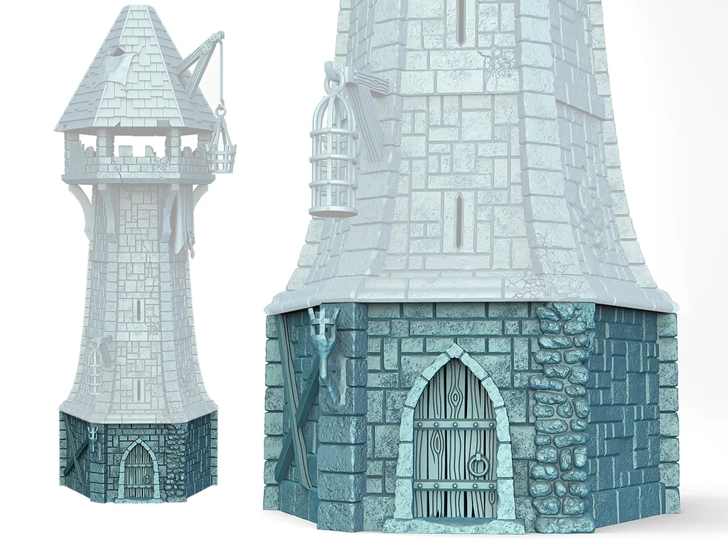 Сторожевая башня — бесплатный образец (модульная башня для 3D-печати)