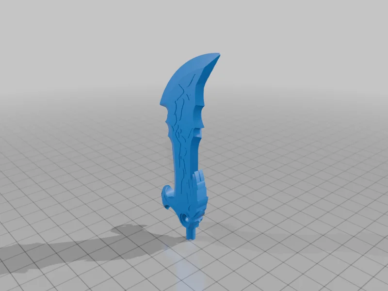 3D модель Модель Bionicle Blades of Chaos (God of War) с эффектом магмы - фото 3