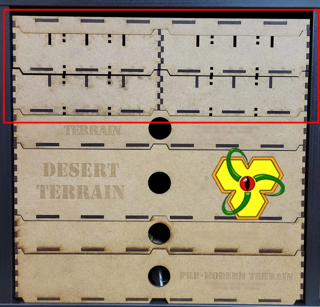 3D модель Лазерная модель: Шведские штабелируемые контейнеры (четверть) - фото 1