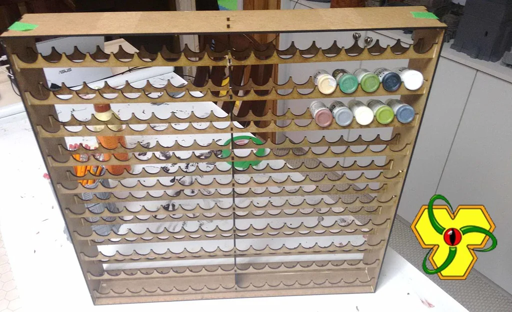 3D модель Стойки для хранения капельниц и красок - 3мм МДФ - фото 2