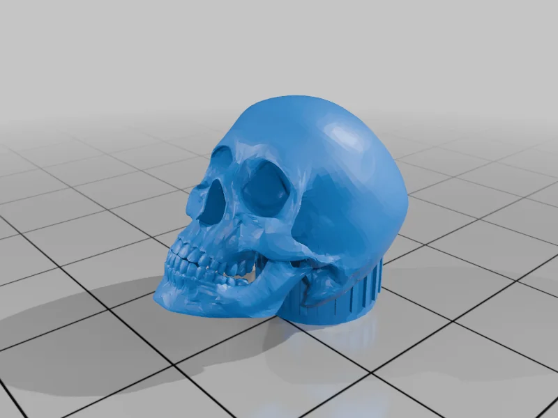 3D модель Крышка клапана с черепом - фото 1