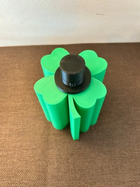 3D модель Шкатулка-головоломка Четырехлистный клевер с шляпой - фото 5