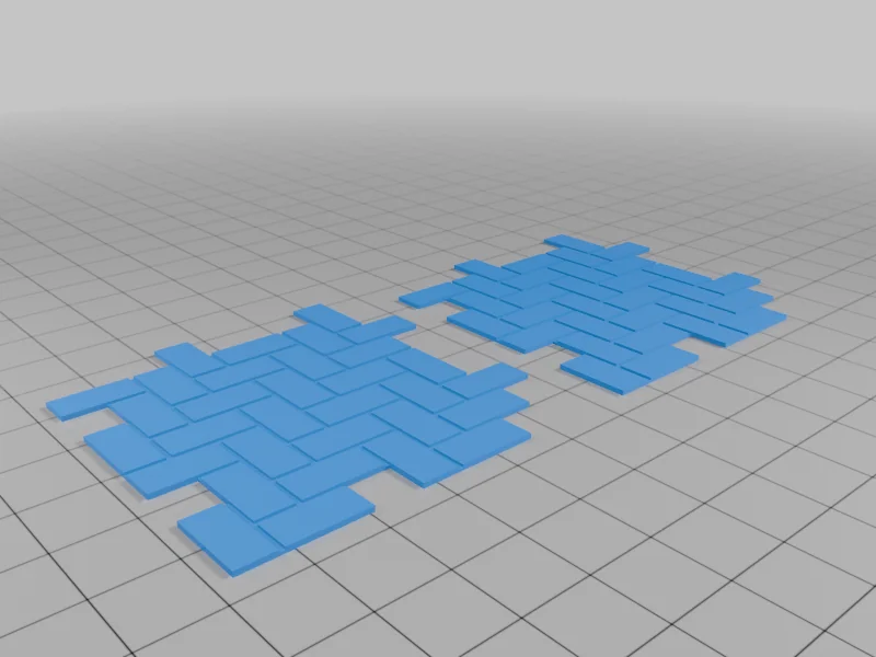 Плитка Herringbone для кукольного домика 1:12