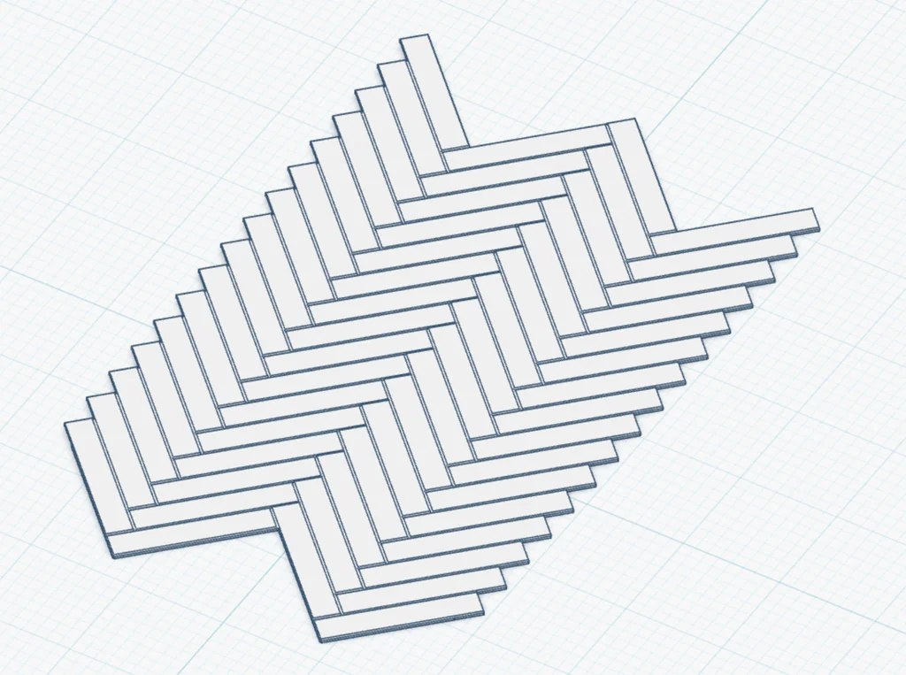 ДЕРЕВЯННЫЙ ПОЛ «ЕЛОЧКА» В МАСШТАБЕ КУКОЛЬНОГО ДОМИКА 1:12