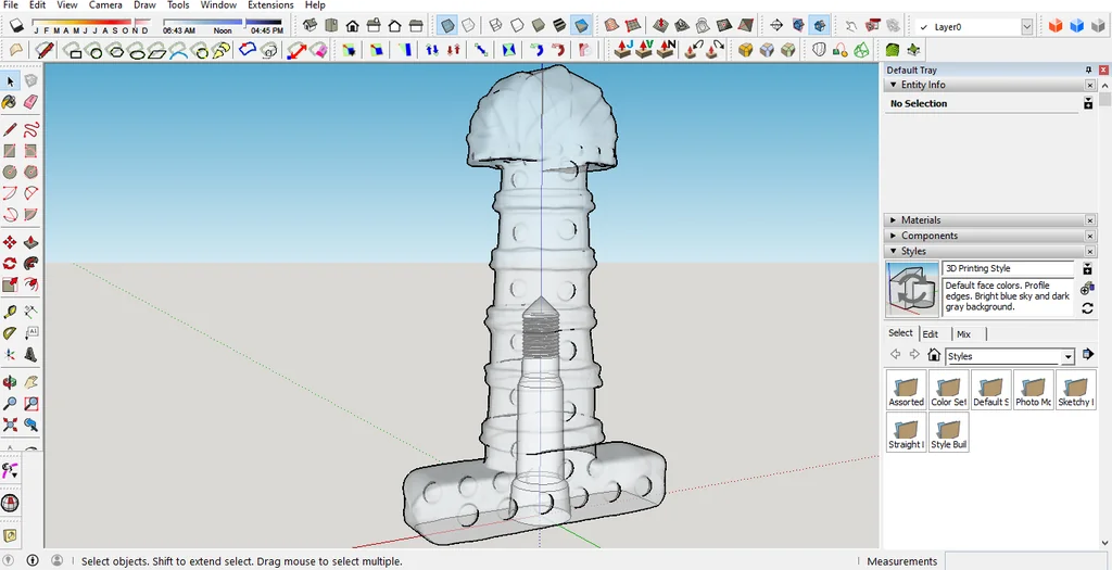 3D модель Ручка переключателя Viking Sword M12 - фото 2