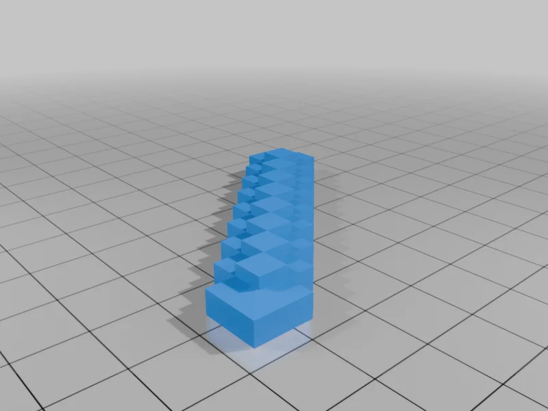 3D модель Модель кирки Minecraft - Багатоколірна - фото 4