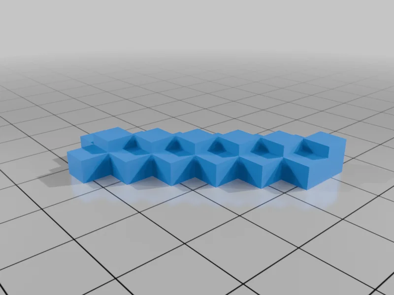 3D модель Модель алмазного копья Minecraft - Многоцветная - фото 2