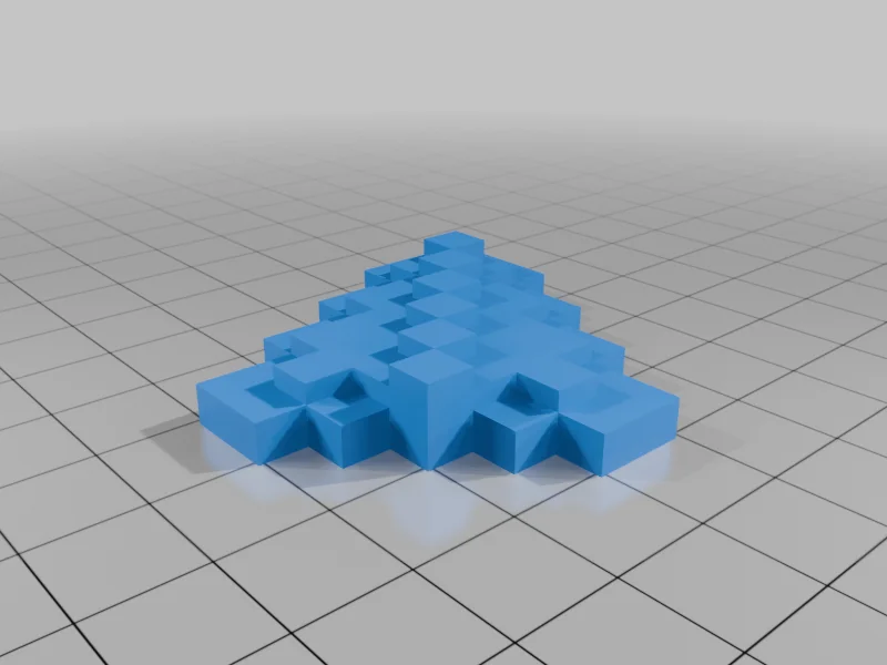 3D модель Модель алмазного копья Minecraft - Многоцветная - фото 3