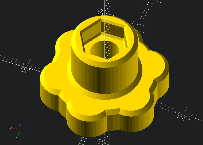 Звездочка с внутренней резьбой M5, M6, M8