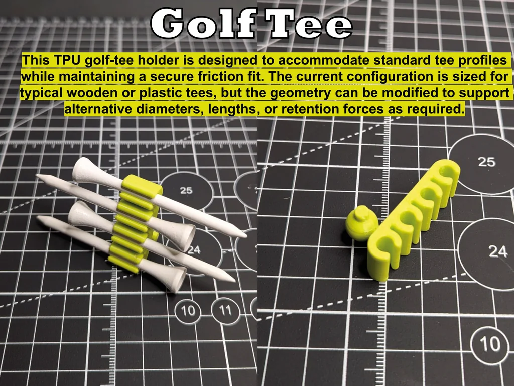 3D модель Держатель для гольф-тиз Clip-A-Cap - фото 2