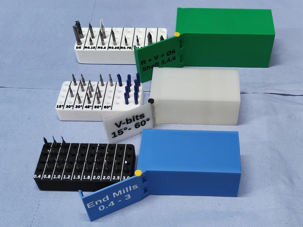 3D модель Коробка для хранения фрез и бит CNC - фото 1