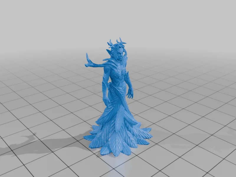 3D модель Королева Дриад - Мініатюра для RPG - фото 2