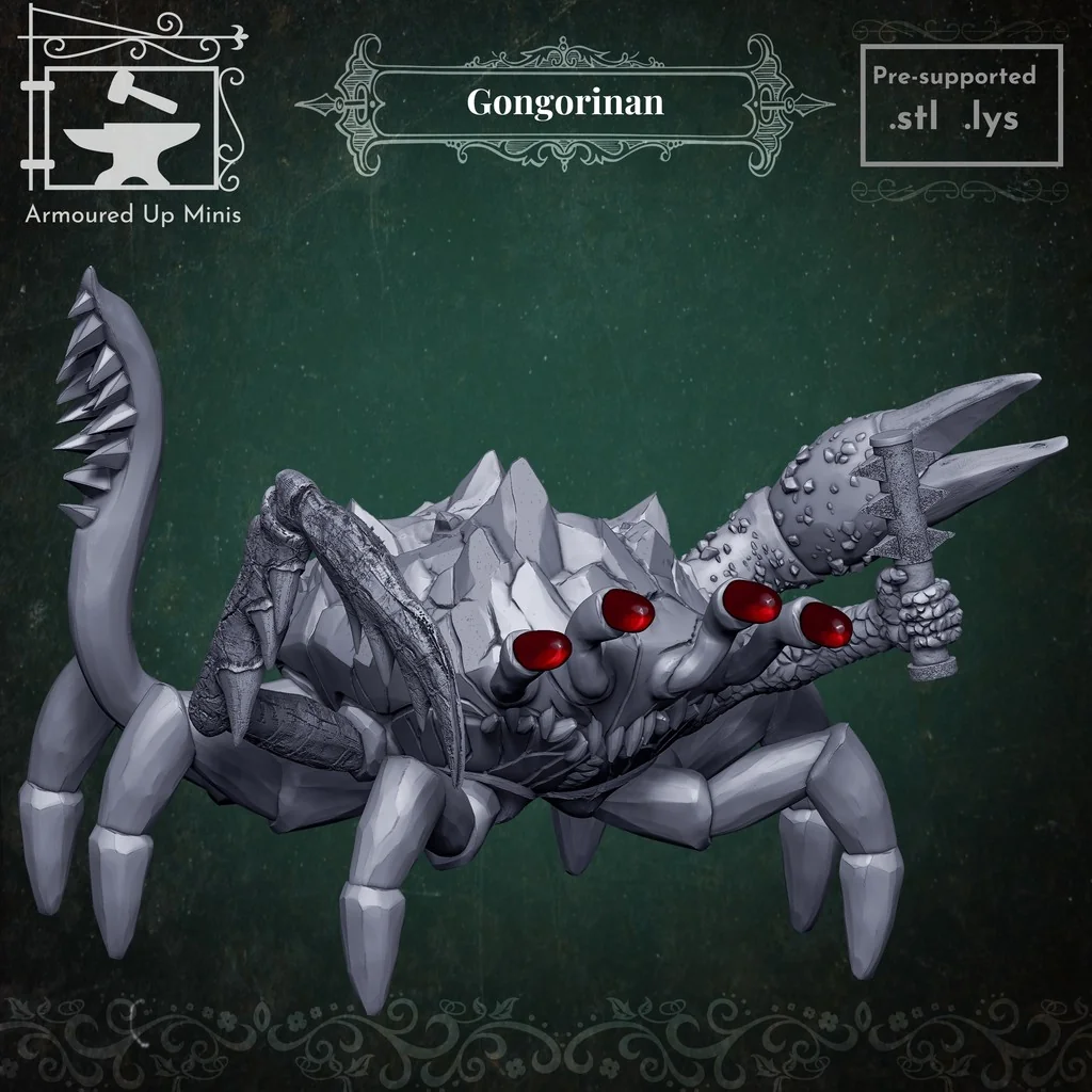 3D модель Миниатюра Gongorinan для настольных RPG - фото 1