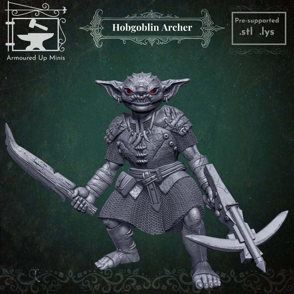 3D модель Миниатюра Хобгоблина-Лучника - фото 1