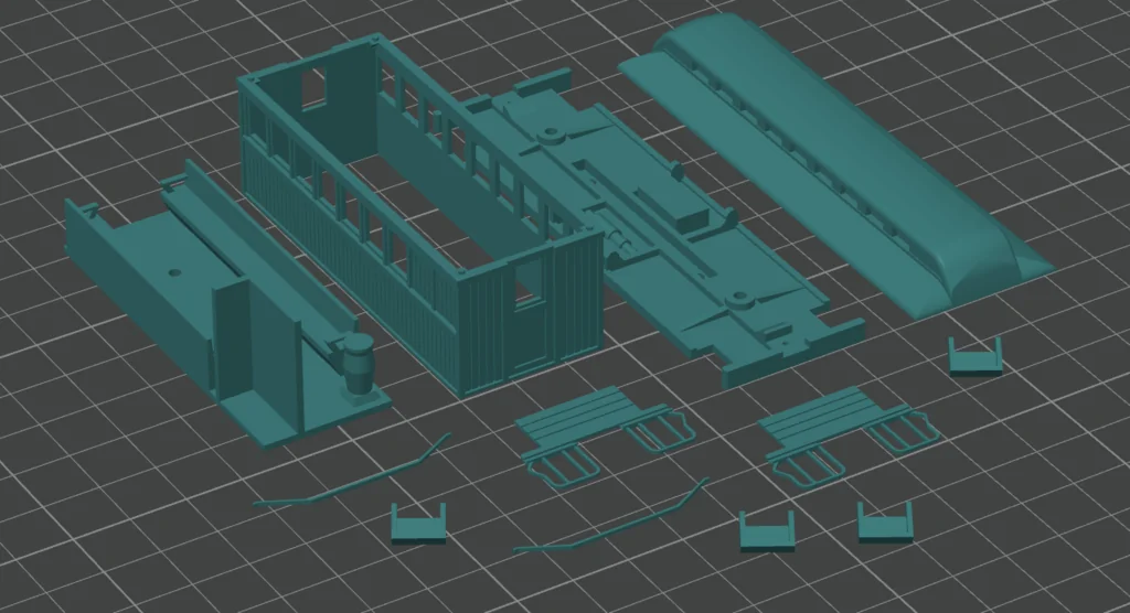 3D модель HOn30 Пассажирские вагоны - фото 3