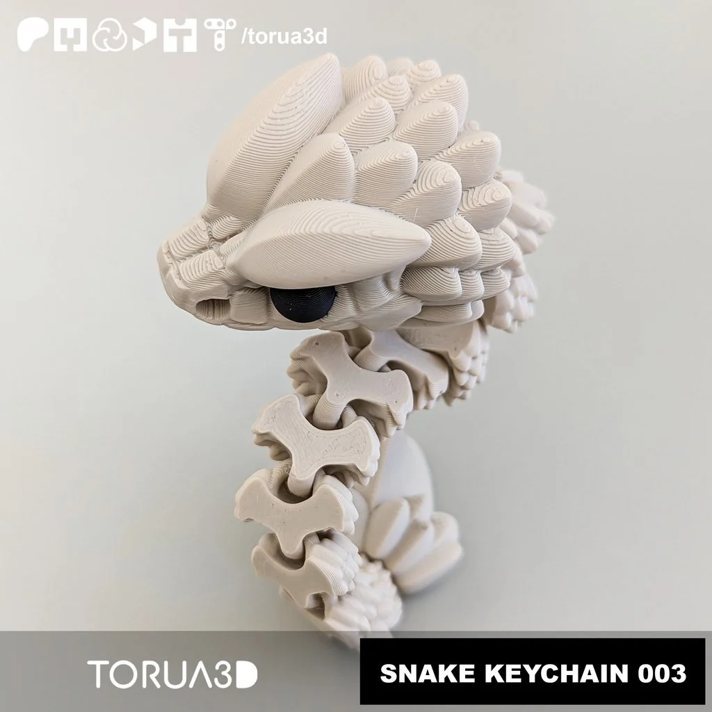 Гибкий змея-брелок 003 - Печать без поддержки