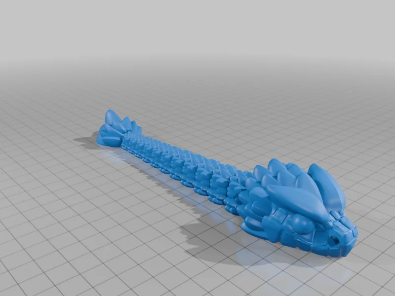 Гибкий змея-брелок 003 - Печать без поддержки