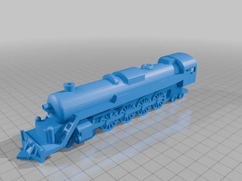 3D модель Паровая локомотив 4-8-4 No. 2120 - фото 3