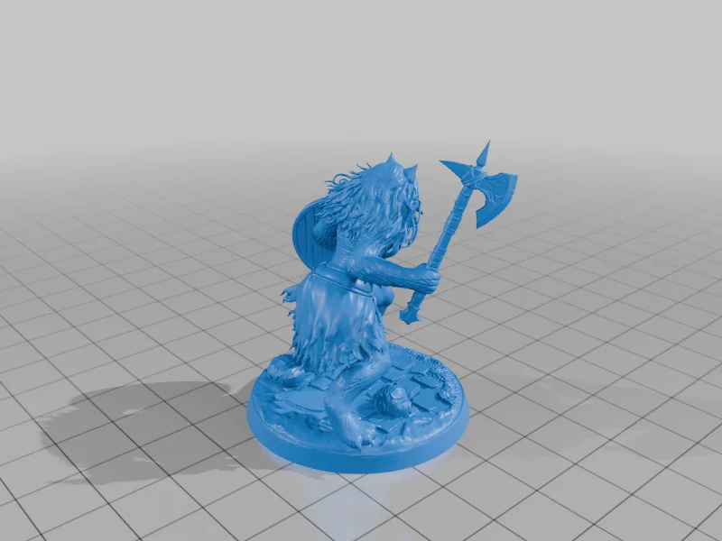 3D модель Женский оборотень с оружием - фото 2