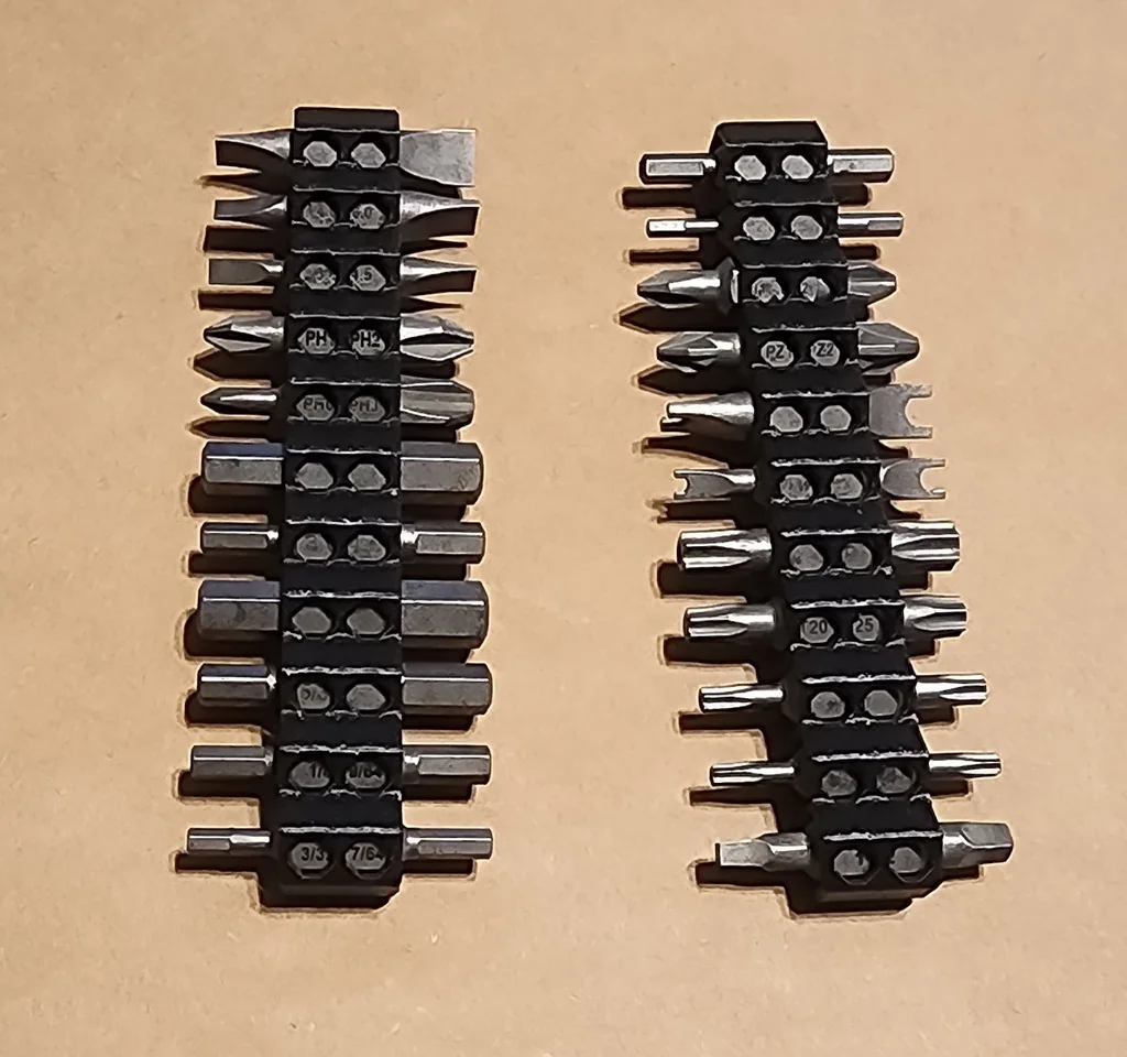 3D модель Держатель бит 1/4" для двусторонних бит Wiha STL