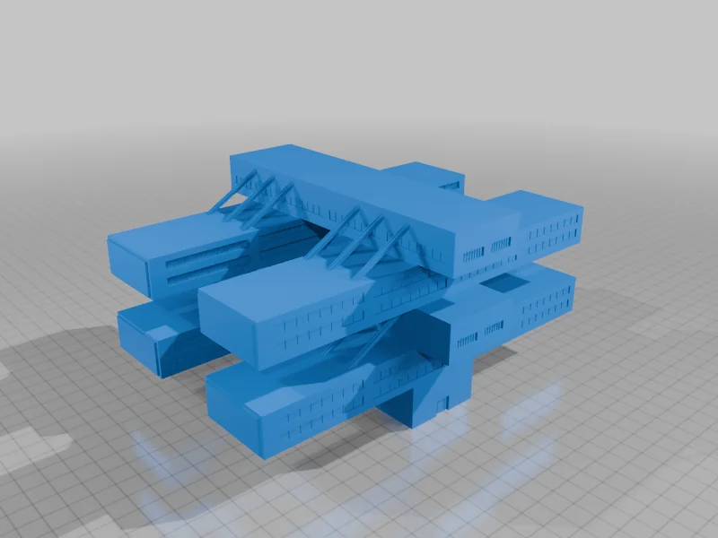 3D модель Разнообразные здания для Battletech - фото 10