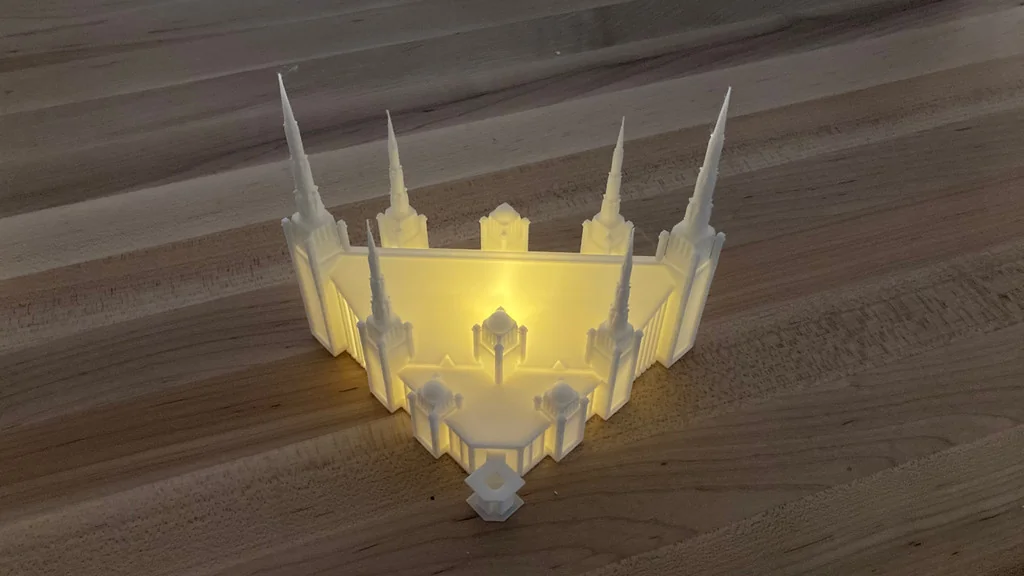 Модель чайной свечи Храма Портленда