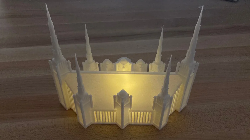 3D модель Модель чайной свечи Храма Портленда - фото 3