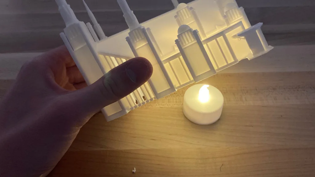 3D модель Модель чайной свечи Храма Портленда - фото 4