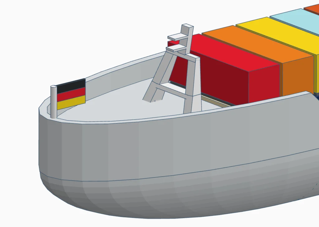 3D модель Контейнерний корабель - фото 3