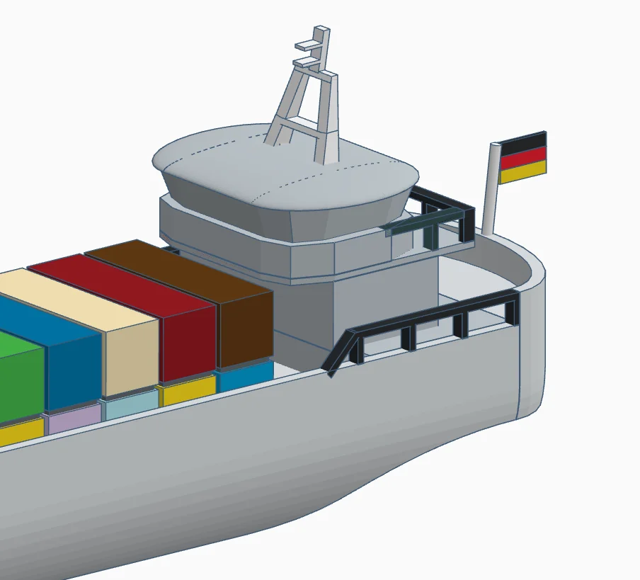 3D модель Контейнерний корабель - фото 4