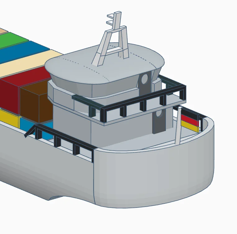 3D модель Контейнерний корабель - фото 5