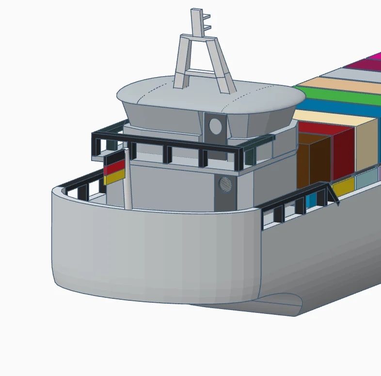 3D модель Контейнерний корабель - фото 6