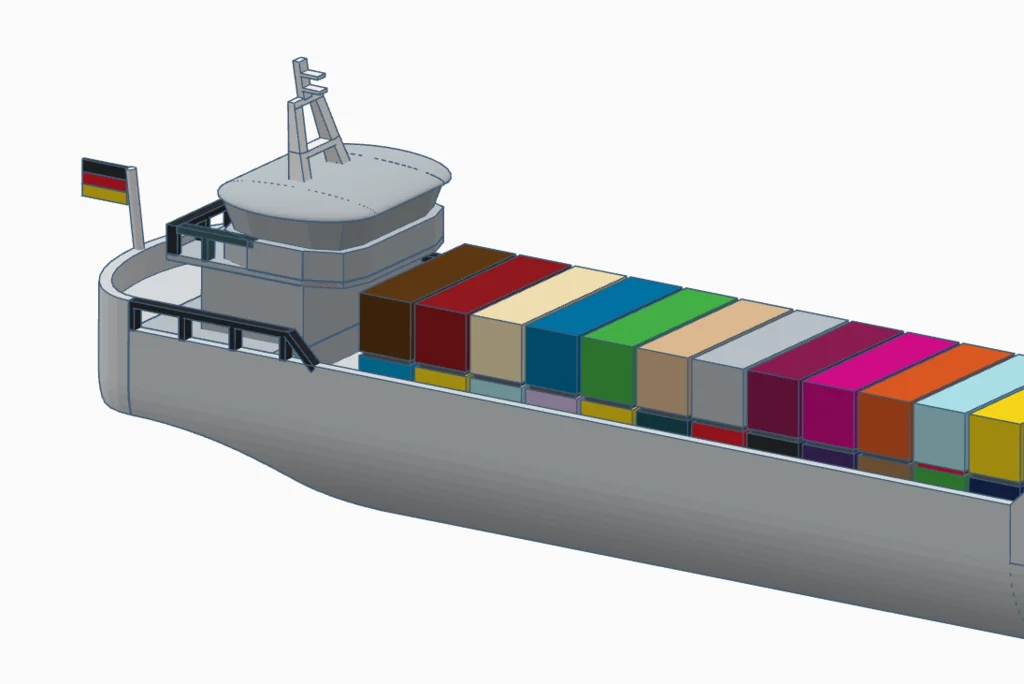 3D модель Контейнерний корабель - фото 7